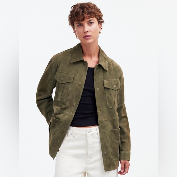 Madewell Belted Field Jacket in Suede NS374